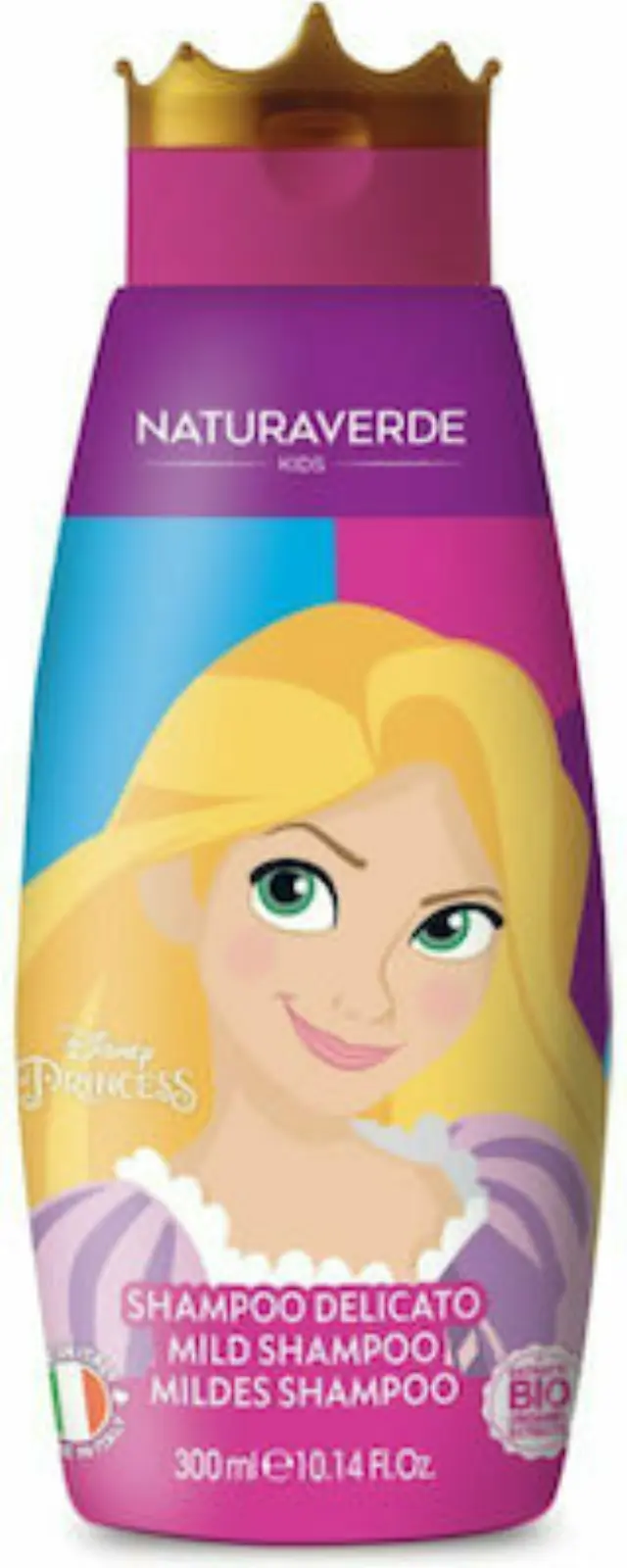 Naturaverde Disney Princess Bio Βιολογικό Παιδικό Σαμπουάν σε Μορφή Κρέμας, 300ml