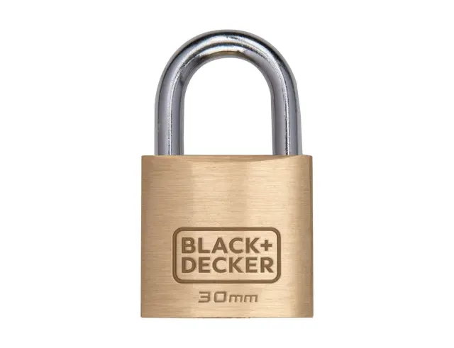 Λουκέτο ασφαλείας Πέταλο Black+Decker με 3 κλειδιά - 30mm 8301100000000000