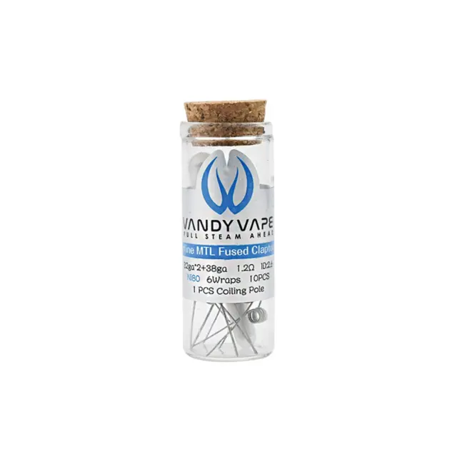 Vandy Vape Superfine MTL Fused Clapton Prebuilt Coil - Ni80 - 1.2ohm - 2.6mm Core - 2*32+38 GA - 10pcs
