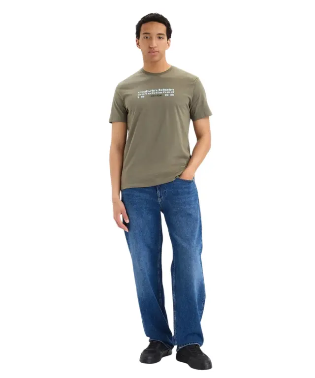 Calvin Klein - Ανδρικό T-shirt SS 30s EU Regular Fit LV04RG800G-LDY Λαδί - XL 2