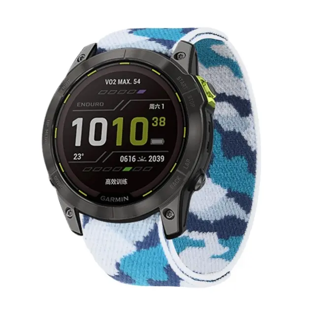 Nylon Watch Band Για Garmin Fenix 5/6/6 Pro/7/8/9 (47mm)- Blue Camouflage OEM