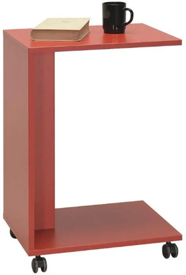 Τραπεζάκι SHP-109-KK C-Shape Κόκκινο Μ45xΥ65xΒ35cm 2