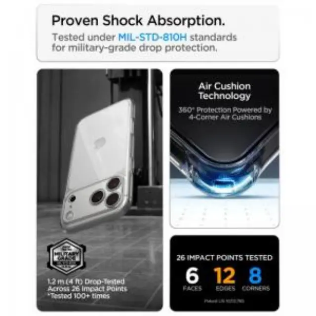 Θήκη TPU & PC Spigen Apple iPhone 18 Pro/ 17 Pro Ultra Hybrid Διάφανο N71866 3