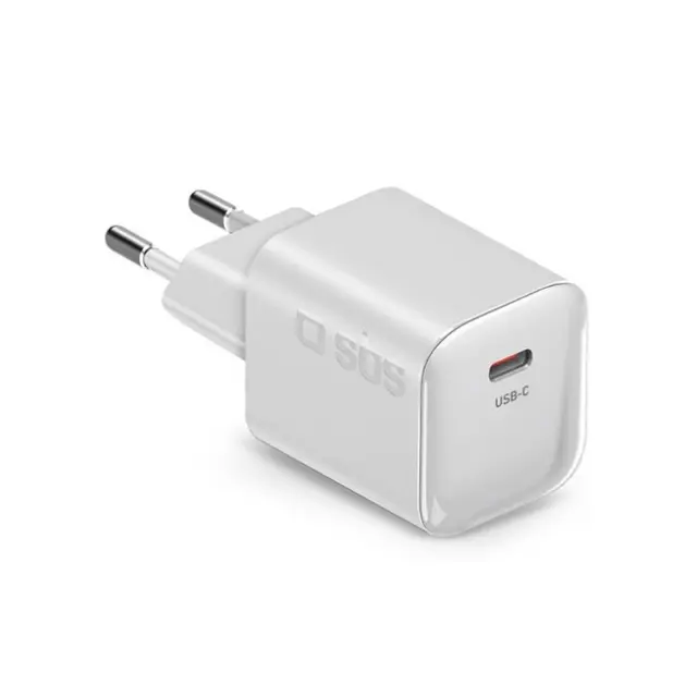 SBS Φορτιστής 30W 1x USB-C White (TETRGAN1C30WW)