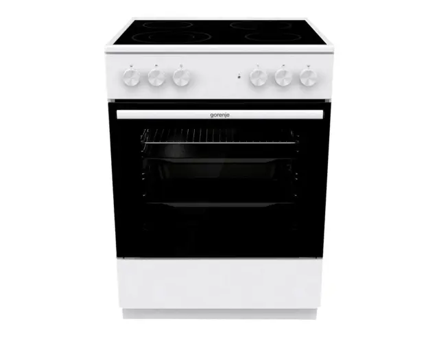 Κουζίνα Gorenje G400 GEC6A41WC με κεραμικές εστίες, χωρητικότητα φούρνου 71L, 9 λειτουργίες ψησίματος και ενεργειακή κλάση Α - White GEC6A41WC