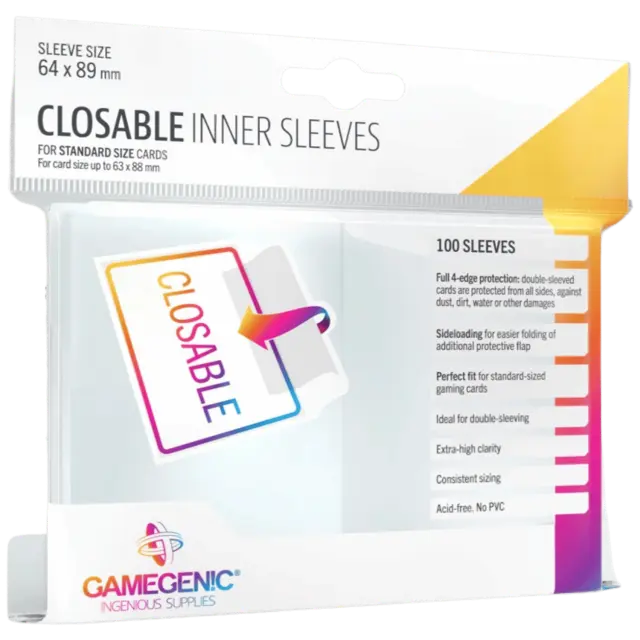 Gamegenic Closable Inner Sleeves (100)
