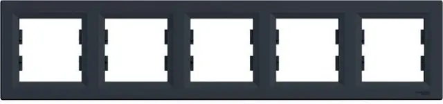 Horizontal 5-gang frame, anthracite