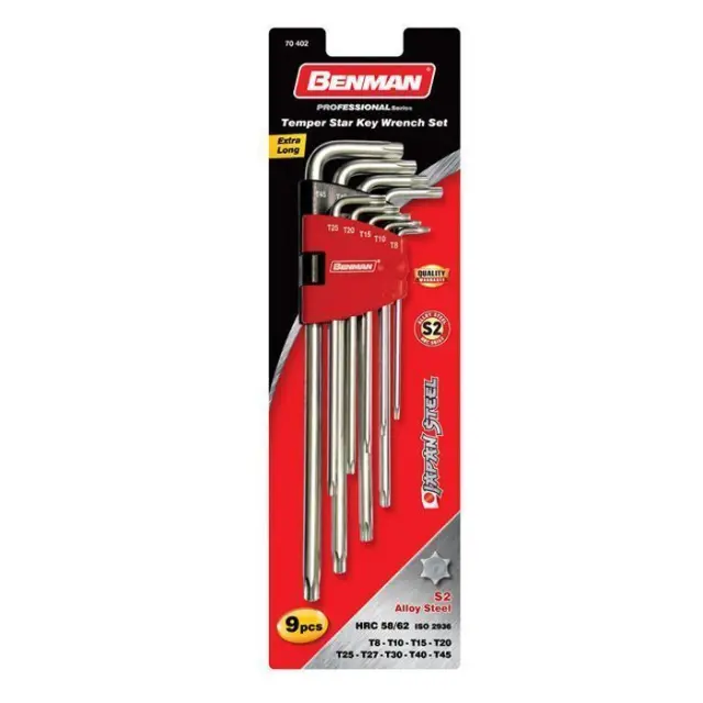 Benman 70402 - Σετ Torx κλειδιών Extra Long 9 τμχ