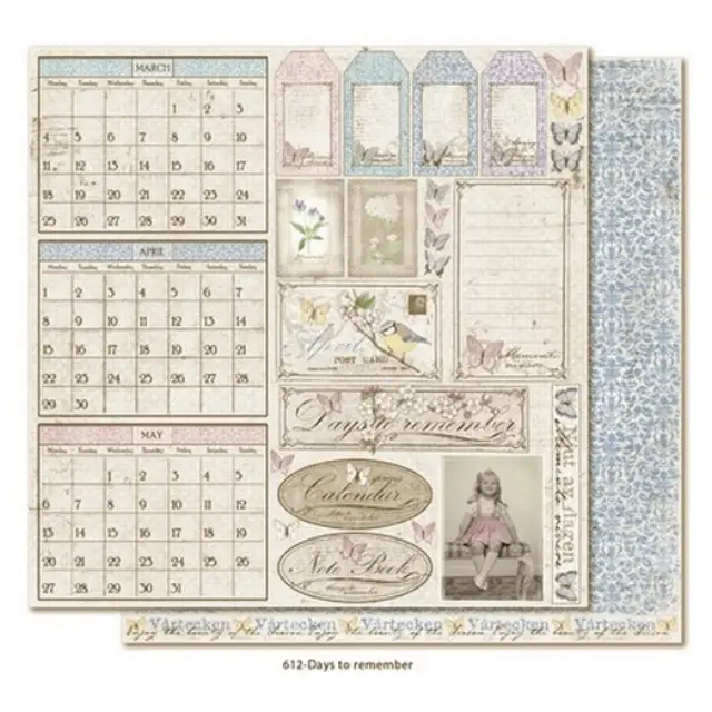 Χαρτί Scrapbooking Maja Collection, Vintage Spring, διπλής όψης