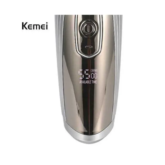 Kemei Επαναφορτιζόμενη Κουρευτική Μηχανή Ασημί KM-2713 3