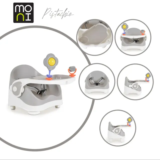 MONI - Booster seat Pistachio grey - 3801005151103