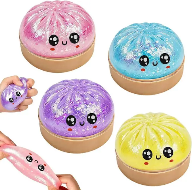 Taba World Glitter Dumpling Squishy Αφρώδες Πολύχρωμο (Διάφορα Σχέδια) 1τμχ