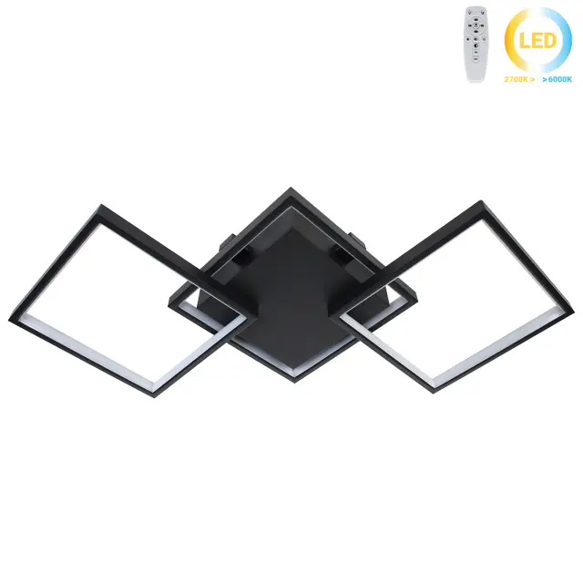 Φωτιστικό οροφής LED 34W 80x35x8 εκ. μαύρο με controller - GLOBOBOX