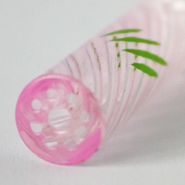 Γυάλινη Τζιβάνα 8mm με Στρογγυλό Επιστόμιο - 9 Holes Pink 3