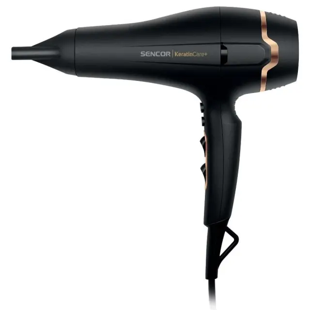 Σεσουάρ Μαλλιών Sencor SHD 8275BK 2400W KeratinCare+ με 3 Επιλογές Θερμοκρασίας και 2 Αέρα και Ιονική Λειτουργία