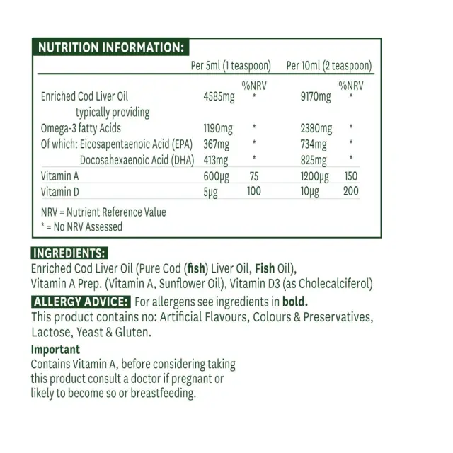 Natures Aid Cod Liver Oil 2