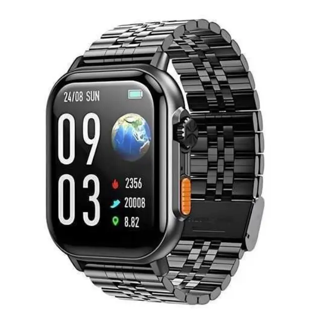 Hoco Smartwatch Bluetooth 2.02 ιντσών με λειτουργία κλήσεων και καρδιακού ρυθμού Μαύρο DYD02
