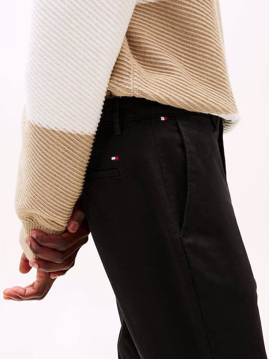 Tommy Hilfiger Μαύρο Ανδρικό Παντελόνι Denton Chinos Ελαστικό Ίσια Γραμμή Μαύρο 3
