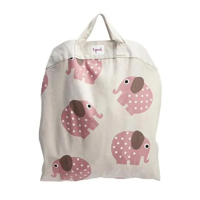 3 Sprouts Στρώμα παιχνιδιού και Τσάντα 2 σε 1 Elephant Pink - 0812895000481 - 0213-IPMELE 2