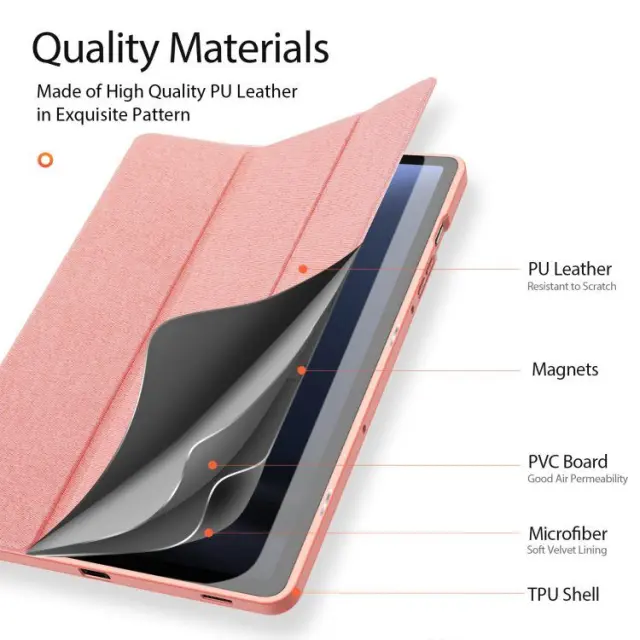 Dux Ducis® Domo Series Θήκη για Samsung Galaxy Tab S9 FE/S10 FE- Pink 3