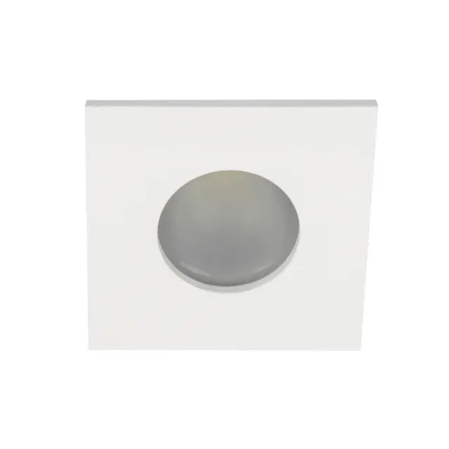 Primo 03035/W Σποτ τετράγωνο σταθερό με γυαλί ματ IP65 8.5x8.5cm λευκό Άσπρο 3