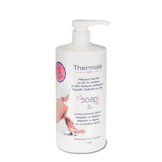 Thermale MED Soap PH5.5 Καθημερινή Φροντίδα για Όλη την Οικογένεια με Ήπιες Αντισηπτικές Ιδιότητες 1lt