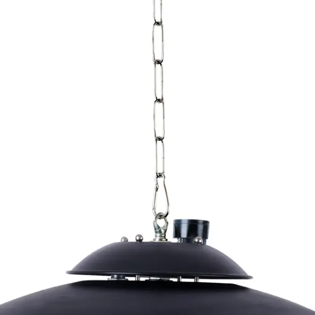 Eurolamp Θερμαντικό Σώμα Αλογόνου Κρεμαστό 2000W Μαύρο – IP24 Αθόρυβο & Ανθεκτικό 2