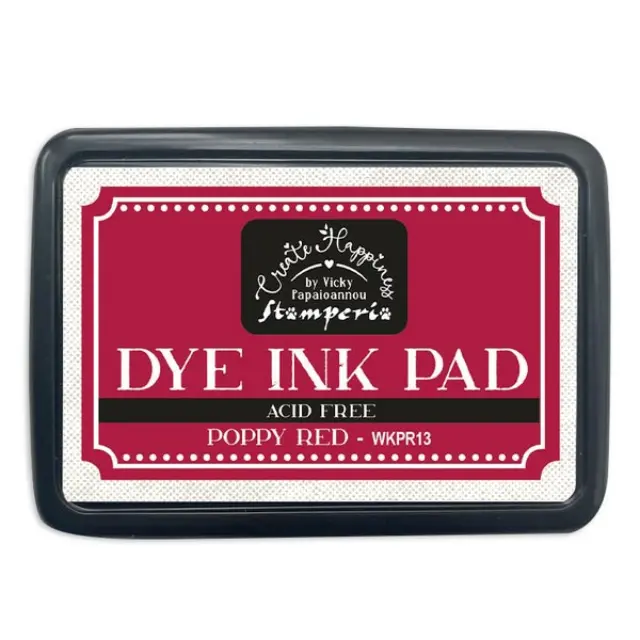 Μελάνι σε ταμπόν για σφραγίδες Dye Ink Pad, Stamperia, Poppy Red