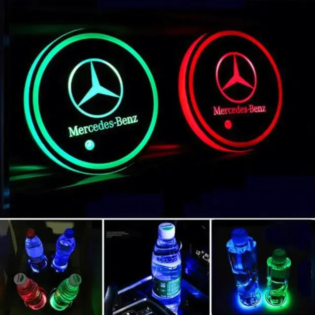 Φωτάκι Led ποτηροθήκης Mercedes με 7 χρώματα - 1τμχ OEM