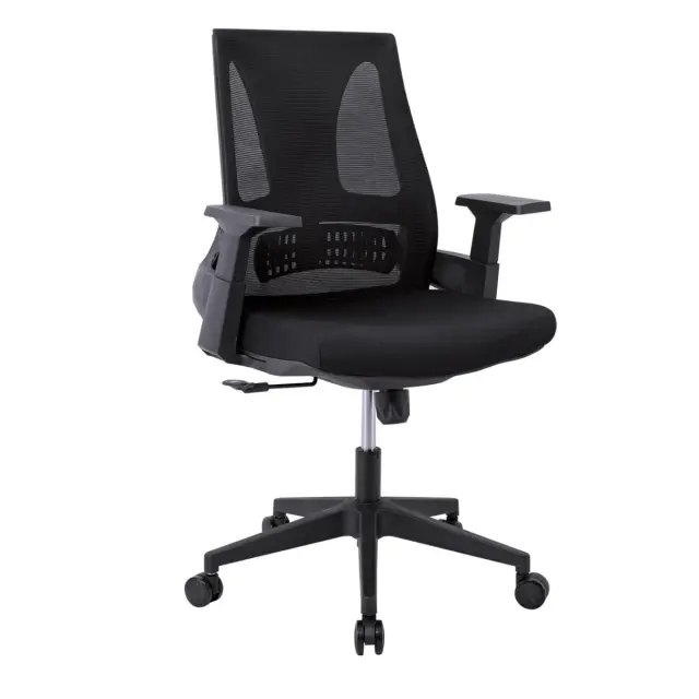 Πολυθρόνα Γραφείου BF8760 Μαύρο Ύφασμα/Mesh 65x62x97/107cm