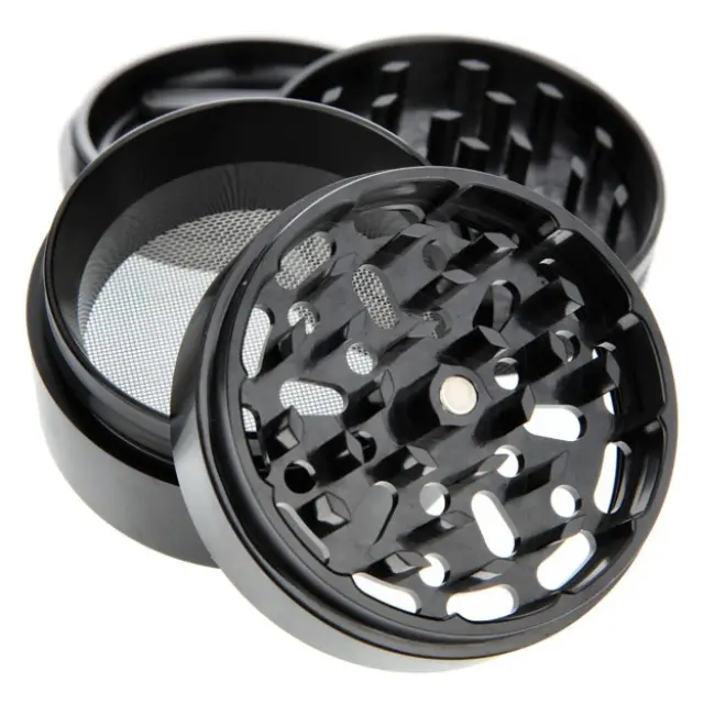 Hammercraft X RAW Grinder Τρίφτης Αλουμινίου Medium 56mm - 4 Parts Black 3