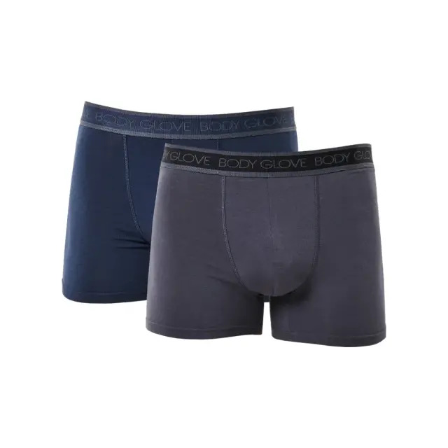 Body Glove Ανδρικό Boxer Logo Band - Διπλό Πακέτο, Χρώμα Σκούρο Μπλε-Γκρι
