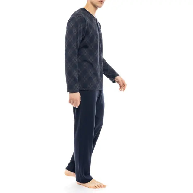 Ανδρική πιτζάμα Homewear Grey Blue Jaquard W-M656 Ulisse - M 3