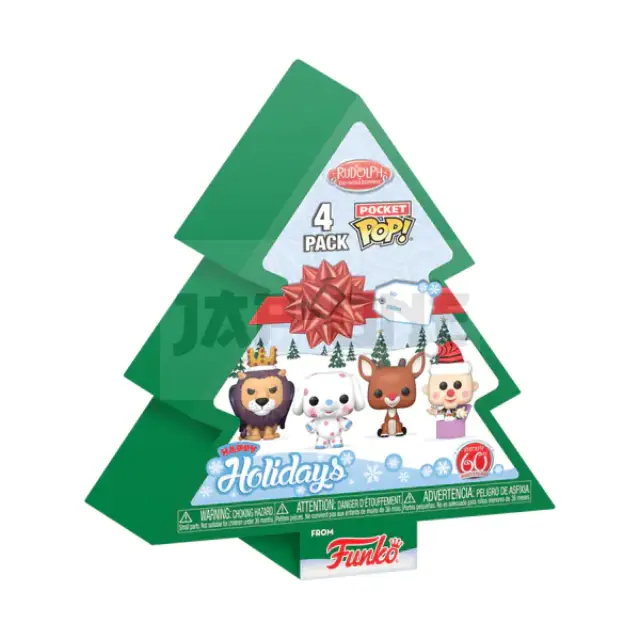 Funko Pocket Pop! 4-Pack: Rudolph The Red-Nosed Reindeer - Happy Holidays Vinyl Figures