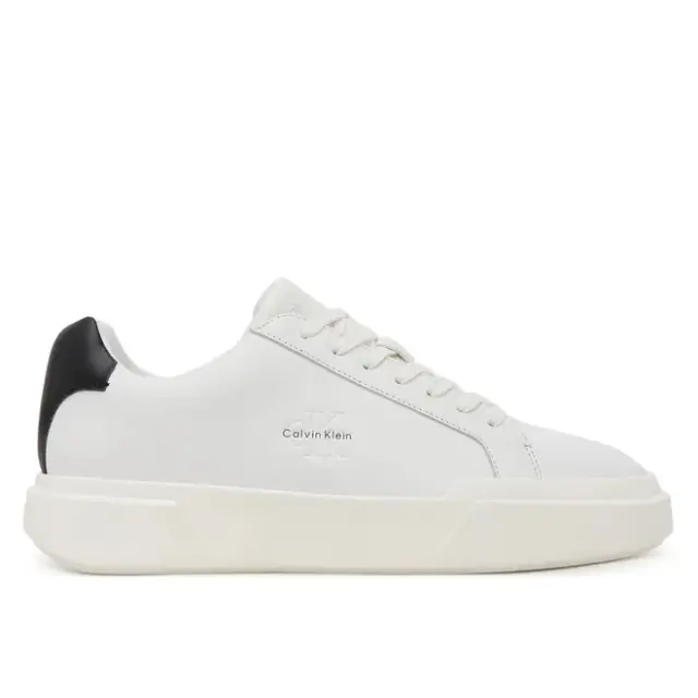 Ανδρικά Δερμάτινα Sneakers Calvin Klein YM0YM01344-01W Λευκά Άσπρο - 41