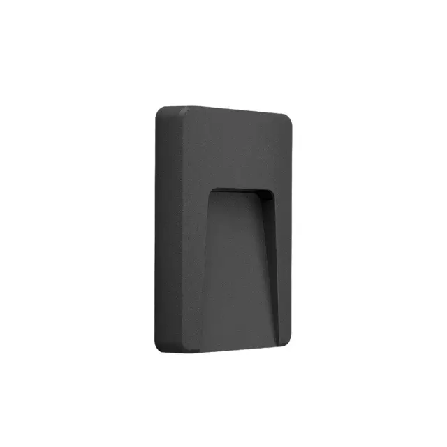 Pam Φωτιστικό Led τοίχου ορθογώνιο 3W 3000K IP65 9x15x3.2cm ανθρακί