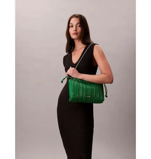 Γυναικεία τσάντα CALVIN KLEIN Drawstring Plisse 3076G Πράσινο 2