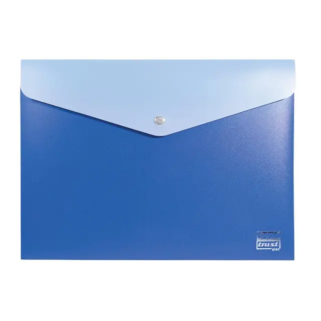 Typotrust Φάκελος Κουμπί Α4 Douple με θήκη Μπλε / FP25604-03 (Typotrust)