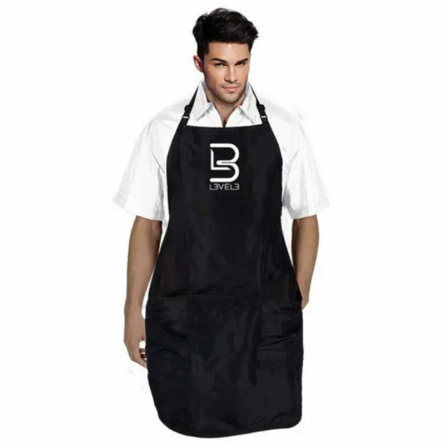 L3VEL3 Ποδιά Κομμωτηρίου Professional Black Apron