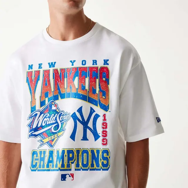 New Era Unisex MLB World Series New York Yankees Oversized T-Shirt Άσπρο 60667817 (New Era) 3