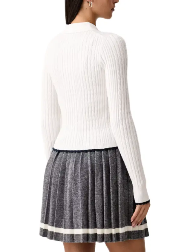 Tommy Hilfiger γυναικείο πλεκτό πόλο μπλουζάκι DW0DW23354-1 2