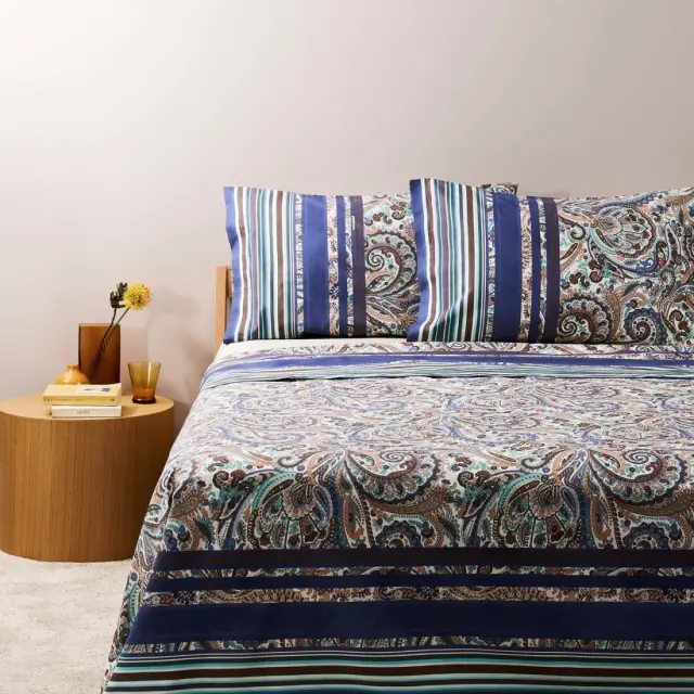 Σετ Σεντόνια King Size 4 Τεμαχίων Bassetti Granfoulard Noto Γκρι 250x280