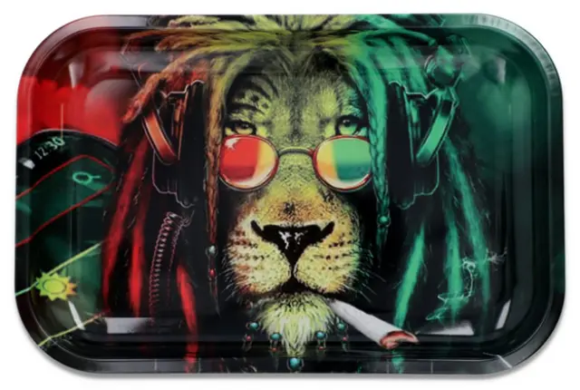 V-Rolling Tray Δίσκος Rasta Lion - Small (16x27cm)