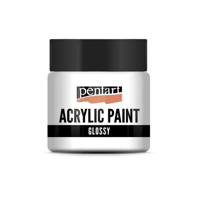 Χρώμα ακρυλικό Glossy (Γυαλιστερό) 50ml Pentart, Λευκό