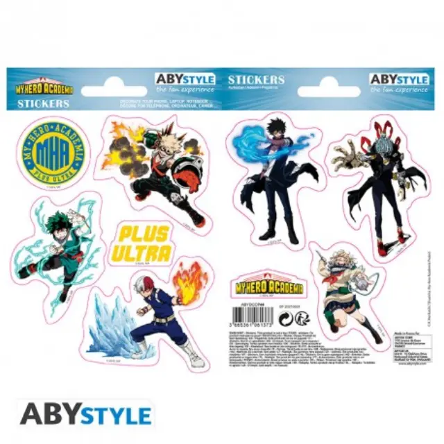 Stickers MY HERO ACADEMIA - 16x11cm/ 2 sheets - Heroes Villains ABYDCO744