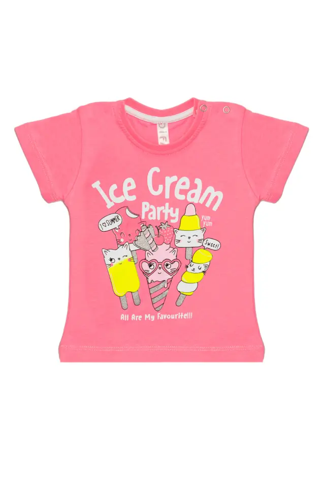 T-shirt Baby Ice Cream Party Ροζ