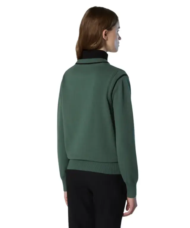 North Sails - Γυναικείο Πουλόβερ Viscose crew-neck 095516-000-0483 Πράσινο 2