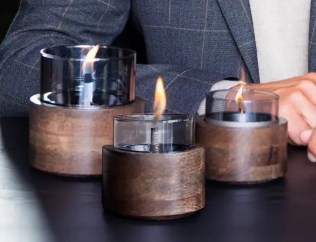 Επιτραπέζια Εστία Φωτιάς Lotus 10 Tenderflame με διάρκεια καύσης 4 - 5 ώρες, χωρητικότητα δεξαμενής 150ml και διαστάσεις 10x8.5cm - Mocha TF-600331