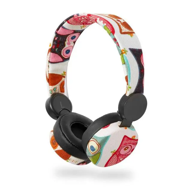 NEDIS HPWD4102BK Wired Headphones 1.2m Round Cable On-Ear Owl Black S48048