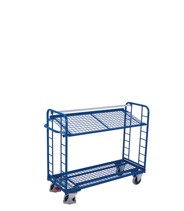 Variofit sw-640.223 Τρόλεϊ Μεταφοράς 2 Επιπέδων με Επικλινή Ράφια για Φορτίο Βάρους ως 400kg